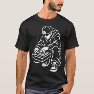 Camiseta de Arte de Rua Criador de Batida Lo-fi Hi