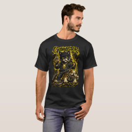Camiseta de Arte de Rua de Gato Gangster Urbano