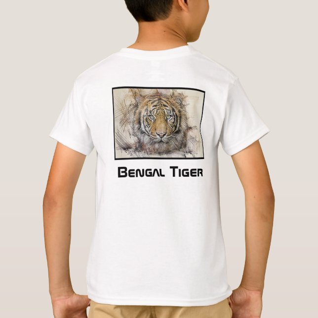 Camiseta de Arte de Tigre de Bengala (Verso)