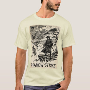 Camiseta de Arte de Tinta Samurai Shadow Strike