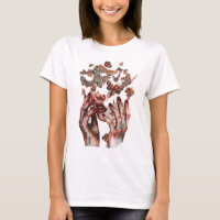 Camiseta de Arte de Transformação da Borboleta
