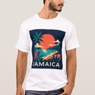 Camiseta de arte de viagem geométrica moderna da J