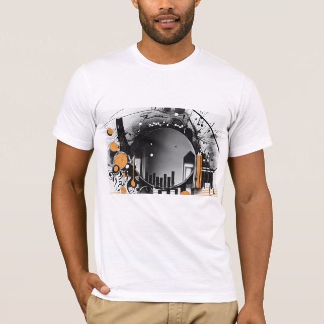 Camiseta de Arte Digital 3D Colorida | Ajuste Perf (Frente)