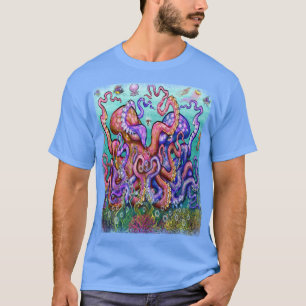 Camiseta de Arte Divertida de Pesca