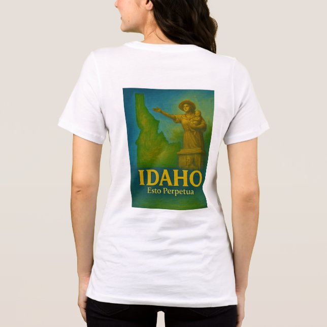 Camiseta de Arte do Estado de Idaho - (Verso)