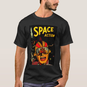 Camiseta de Arte em Quadrinhos do Spaceman Sci-Fi