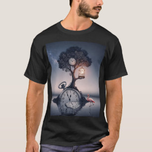 Camiseta de Arte Estética Surreal Colagem Retro
