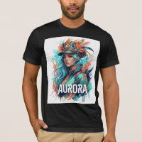 Camiseta de Arte Fantasia Aurora | Mulher Boho Col