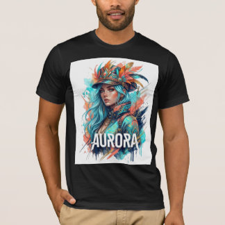 Camiseta de Arte Fantasia Aurora | Mulher Boho Col