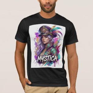 Camiseta de Arte Fantasia Mystica Mulher Boho Co