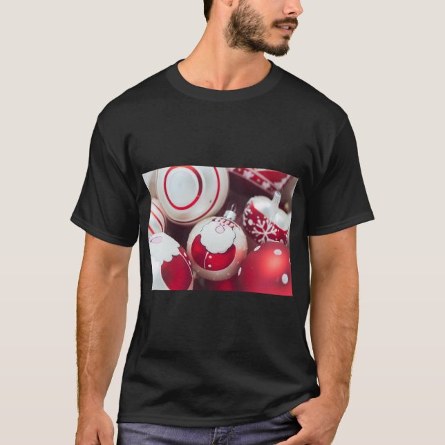 Camiseta de Arte Festiva de Natal (Frente)