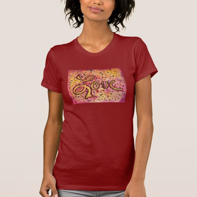 Camiseta de arte inspiradora rosa e rosa (Frente)