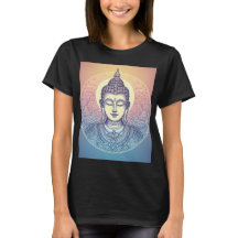 Camiseta de Arte Mandala do Buda Meditando - Espír