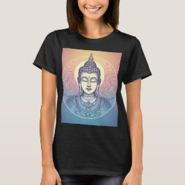 Camiseta de Arte Mandala do Buda Meditando - Espír