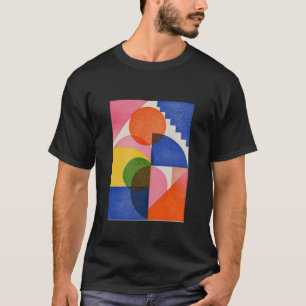 Camiseta de Arte Moderno com Formas Geométricas Ab