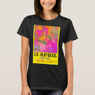 Camiseta de Arte Neon Abstrata Moderna para o Dia