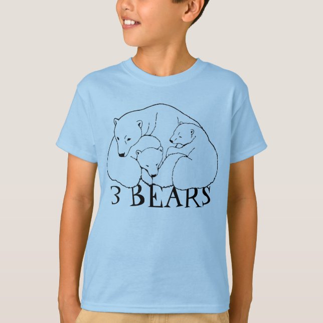 Camiseta de Arte Polar Camisas de Bebê Criança (Frente)