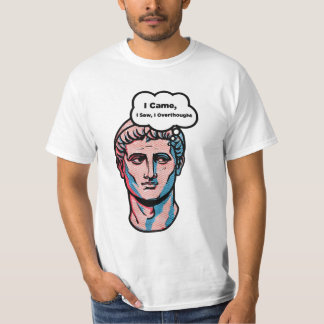 Camiseta de Arte Pop de Estátua Romana Engraçada e