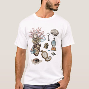 Camiseta de Arte Surrealismo Estética Colagem Retr
