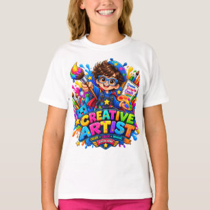 Camiseta de Artista Criativo Infantil Amante da Ar