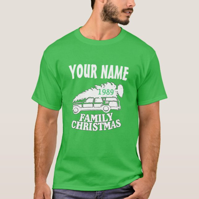 Camiseta de Árvore de Natal da Família anos 80 (Frente)