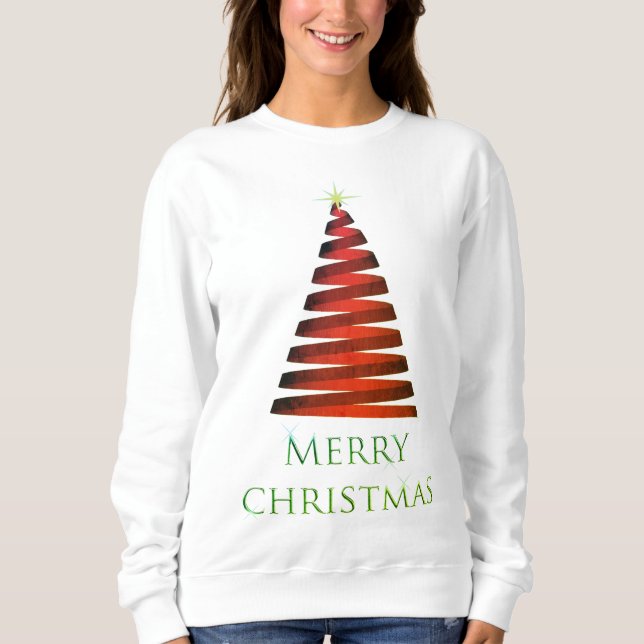 Camiseta de árvore de Natal moderna (Frente)