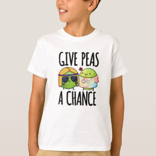 Camiseta Dê Às Ervilhas Uma Chance Cute Hippie Peas Pun