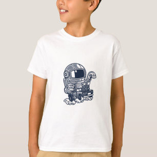 Camiseta de Astronauta Dirigindo Moon Rover de Des