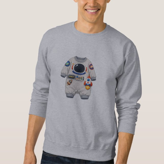 Camiseta de Astronauta Fofo com Estampa de Traje E (Frente)