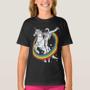 Camiseta de Astronauta Montando Unicórnio