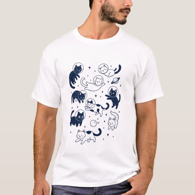 Camiseta de Astronautas Gatos (Frente)