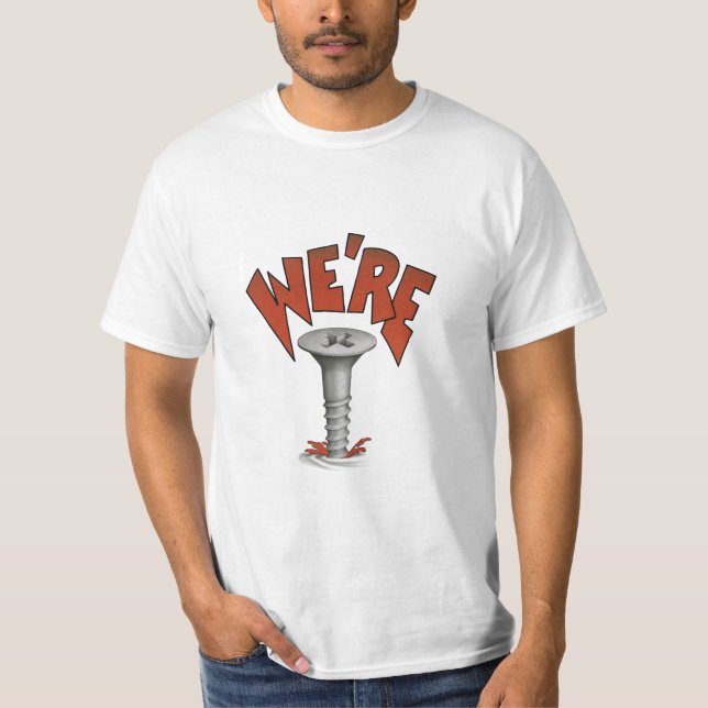 Camiseta de Atitude 'ESTAMOS FERRADOS' (Frente)