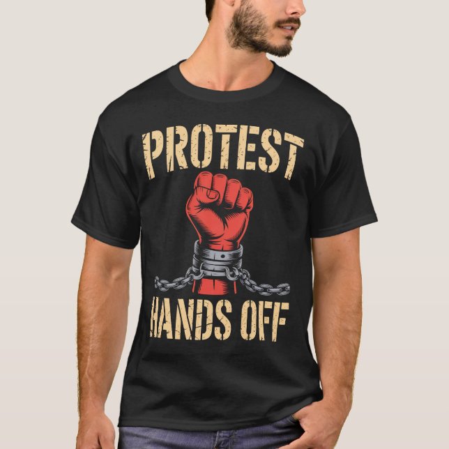 Camiseta de Ativismo de Protesto Mãos Fora – Liber (Frente)