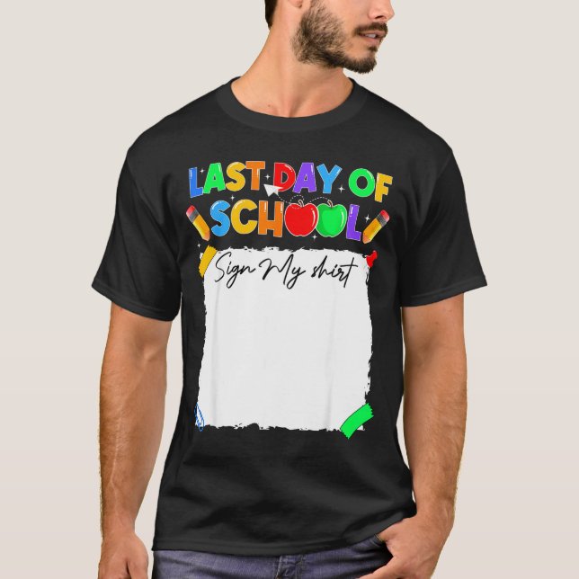 Camiseta de autógrafo de placa do último dia de es (Frente)