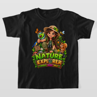 Camiseta de Aventura ao Ar Livre para Crianças Exp