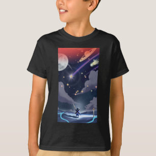 Camiseta de Aventura Cósmica do Garoto Guerreiro G