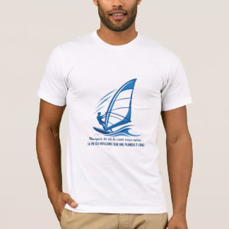 Camiseta de Aventura de Vida de Windsurf no Oceano