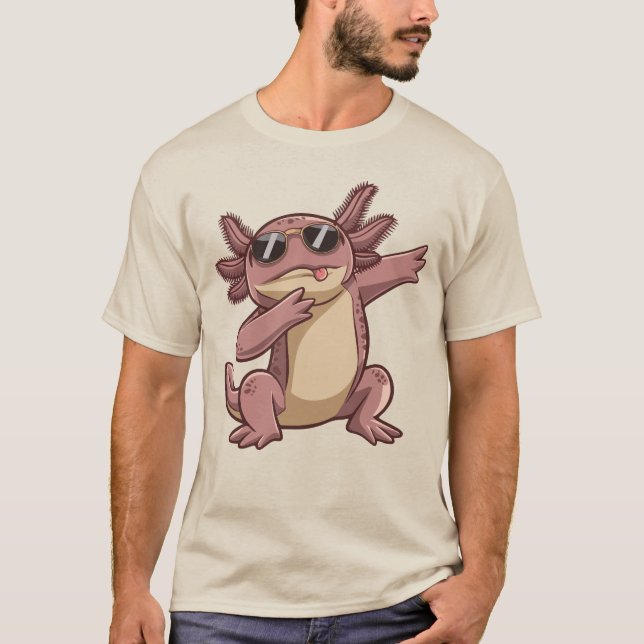 Camiseta de Axolote Dabbing – Salamandra Engraçada (Frente)