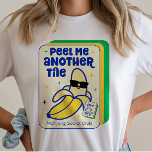 Camiseta de Azulejo de Jogo de Mahjong Banana