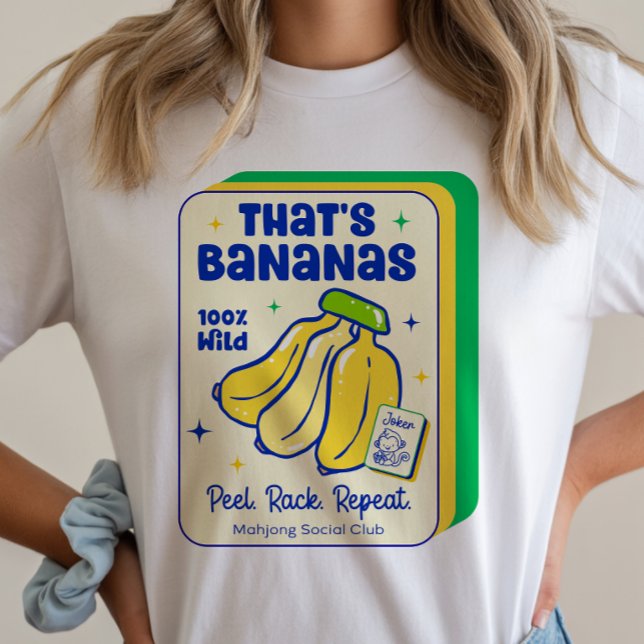 Camiseta de Azulejo de Jogo Mahjong That's Bananas (Criador carregado)