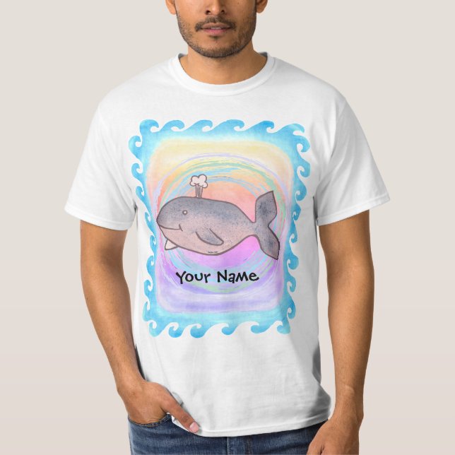 Camiseta de baleia bebê (Frente)