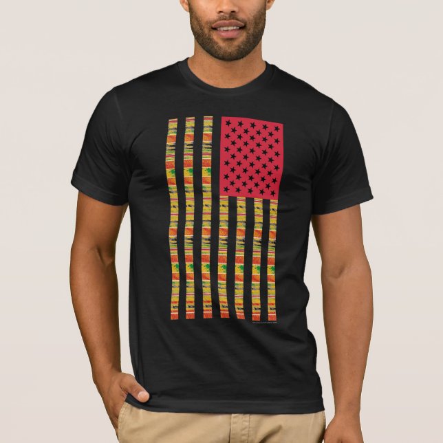 Camiseta de Bandeira Afro-Americana (Frente)