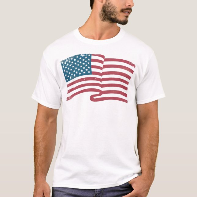 Camiseta de bandeira americana (Frente)