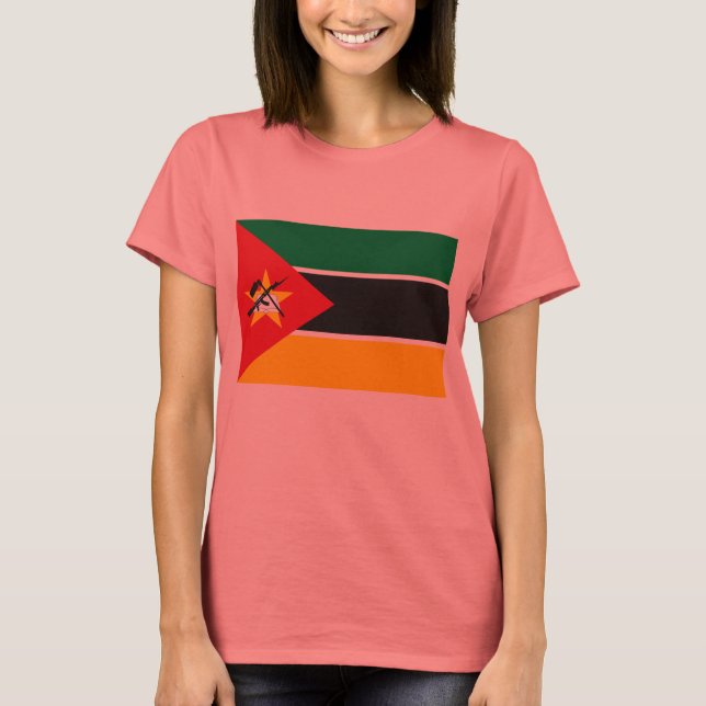 Camiseta de Bandeira de Moçambique (Frente)