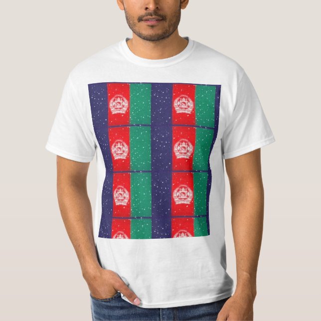 Camiseta de bandeira do Afeganistão (Frente)