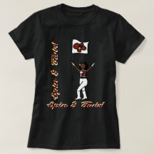 Camiseta de Bandeira Flor Vermelha