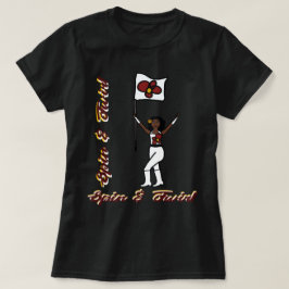 Camiseta de Bandeira Flor Vermelha