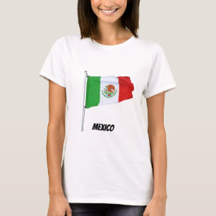 Camiseta de bandeira mexicana