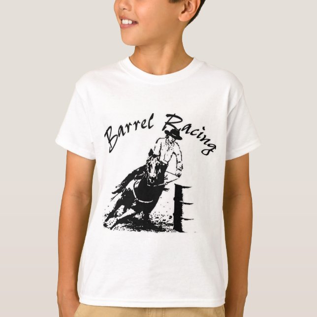 Camiseta de Barrel Racing para crianças (Frente)