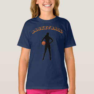 Camiseta de Basquete de Menina com Nome e Número